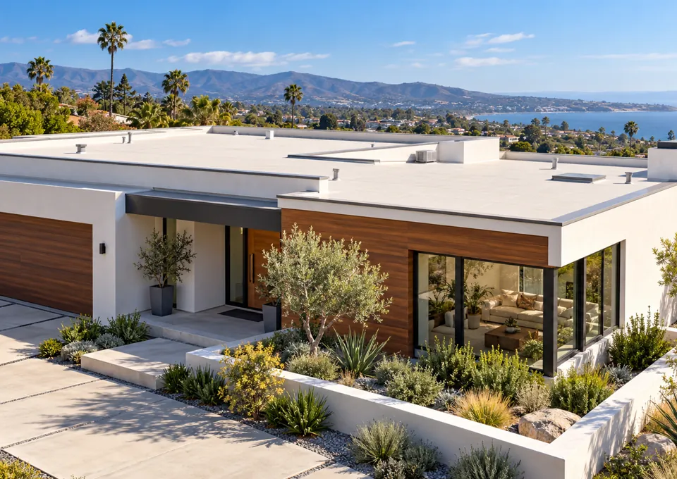 Illustrative home with Flat & low-slope