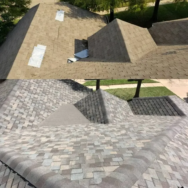 Two supplied views showing different roof surfaces