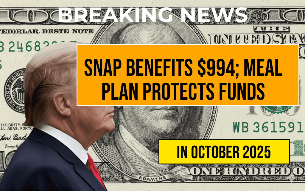 SNAP Benefit for Four People Is $994 — Meal Plan Designed to Protect Funds During EBT Disruptions